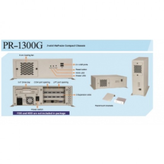 PR-1300GW-R11/916AP/BP-3S 3-Slot half-size Chassis
